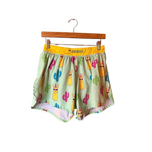 Chicknlegs Men’s Size Medium Cactus and Llama Running Shorts